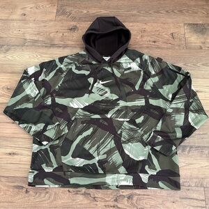 Nike Green and Black Patterned Hoodie